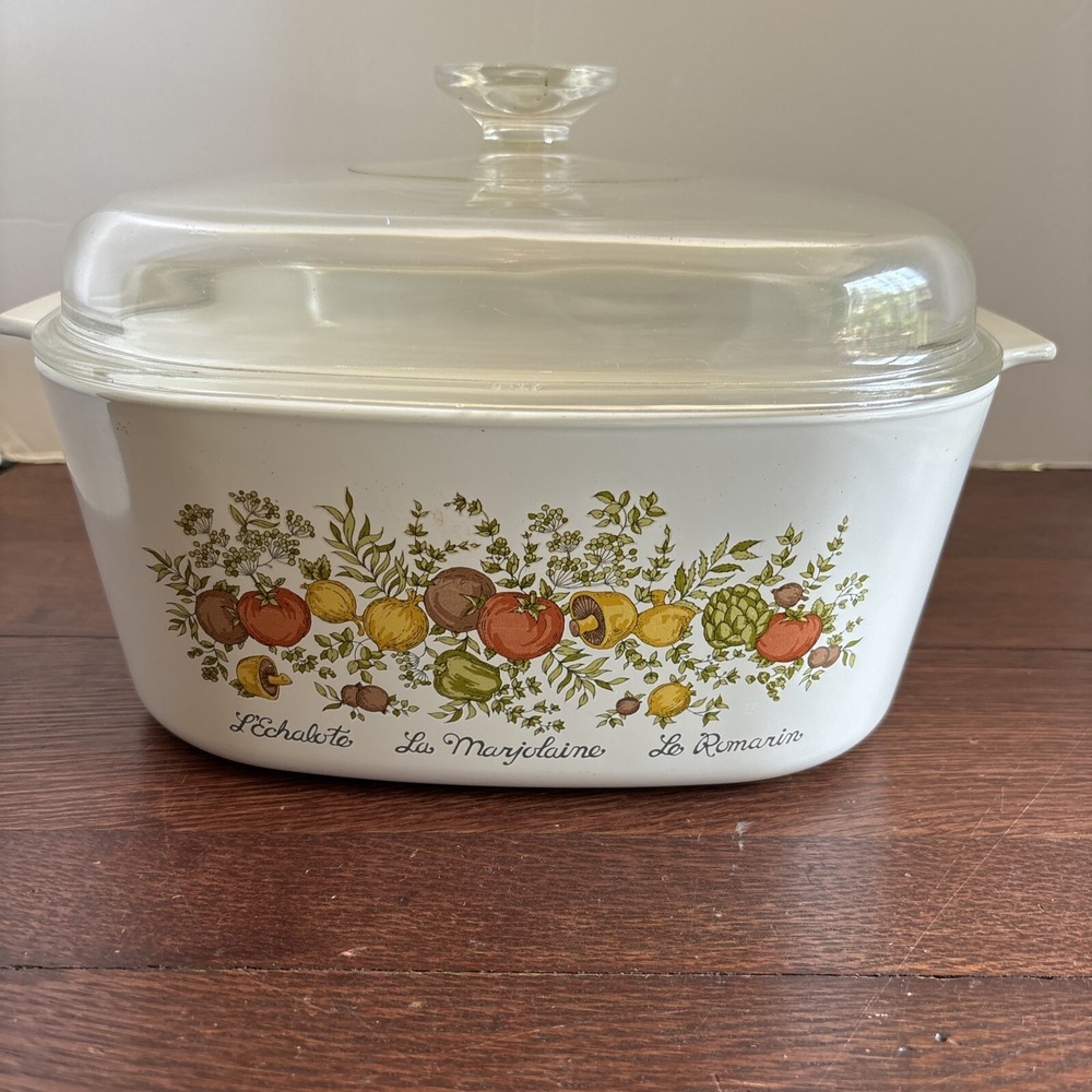 Vintage Corning Ware Spice of Life A-5-B 5 Qt Dutch Oven Casserole With Lid